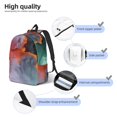 thumbnail image 3 of Honeii Colorful Abstract Waves Print Canvas Backpack for School & Outdoor,Laptop Excursion Backpack,Notebook School Bookbag For Men Women,for Work, Travel, and Everyday Use-Small, 3 of 5