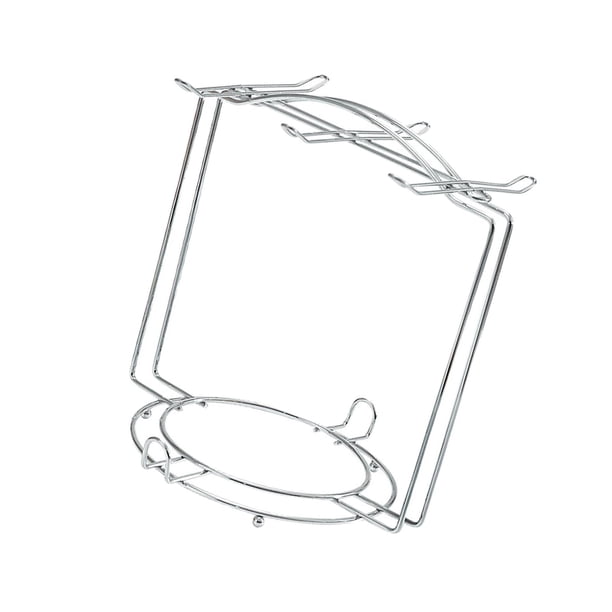 Billuyoard Soporte organizador de cocina, soporte anticorrosión para tazas, estante de almacenamiento para encimeras limpias y ordenadas Organizadores de utensilios de cocina Plata 20X18.5 cm