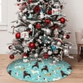 thumbnail image 5 of Lsque Cute Dog Print Christmas Tree Skirt, Tree Skirt with Ties or Velcro, Perfect for Holiday Decorations, Halloween, and New Year-36", 5 of 7