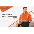 thumbnail image 6 of ProtectX High Visibility Safety Sweatshirt for Women Men, Class 3 Hi Vis Hoodie with large Pocket, Hooded Full-Zip Reflective Sweatshirt for Work & Construction, Orange, X Large, 6 of 6