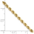 thumbnail image 2 of 14K Yellow Gold 3mm Semi-Solid D/C Rope Chain (8 X 3) Made In Peru dh021-8, 2 of 5