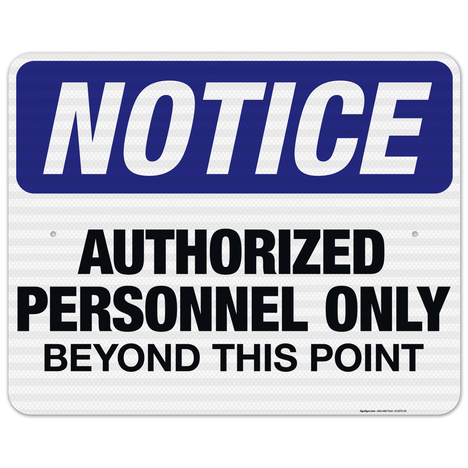 Authorized Personnel Only Beyond This Point Sign, OSHA Sign, 24x30 ...