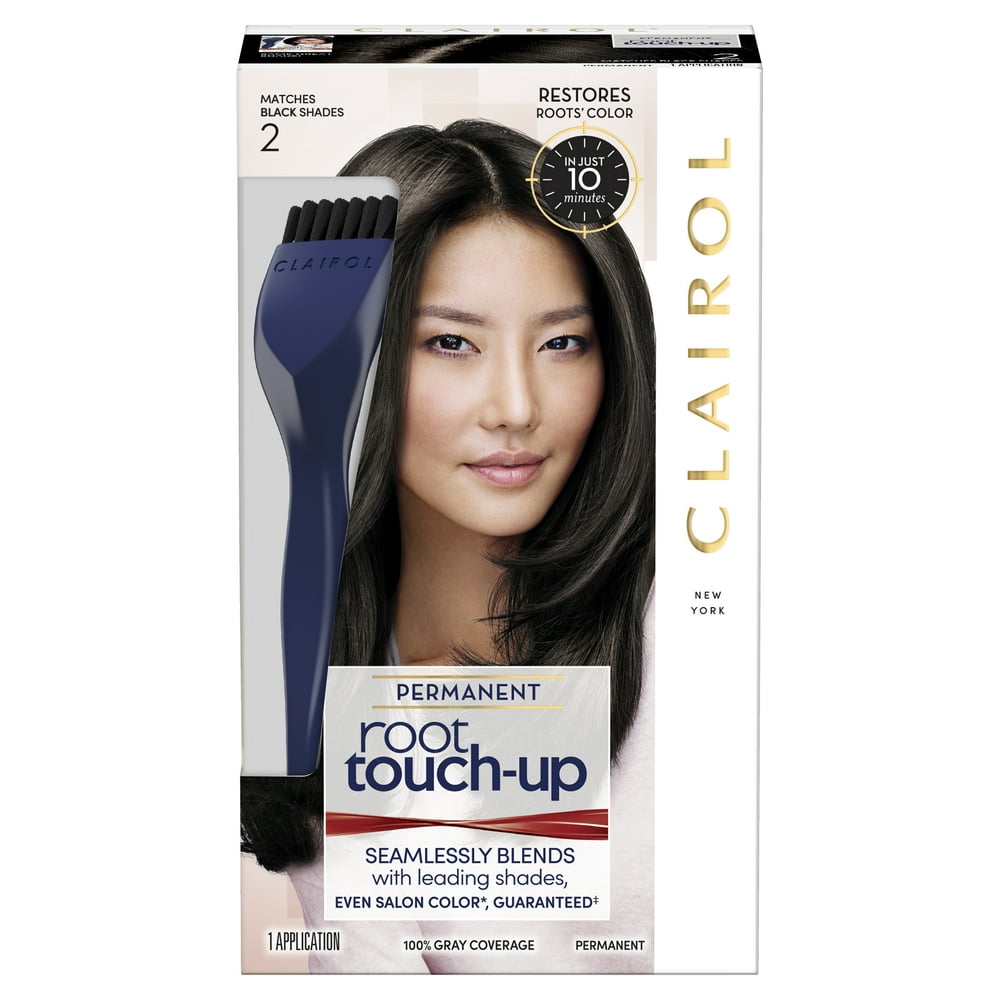Clairol Root TouchUp Permanent Hair Color Crème 2 Black, 1 Application