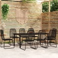 thumbnail image 1 of vidaXL 9 Piece Garden Dining Set Black, 1 of 4
