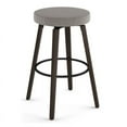 thumbnail image 2 of Home Square 2-Piece 30.13" Polyester Swivel Bar Stool Set in Silver Gray/Brown, 2 of 4
