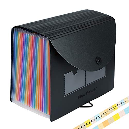 Accordian File Organizer,24 Pockets Expanding File Folder with