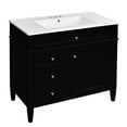 thumbnail image 4 of 36-inch Ceramic Sink - Smooth Drawer Operation - Bathroom Vanity - Modern Minimalist Decor, 4 of 7