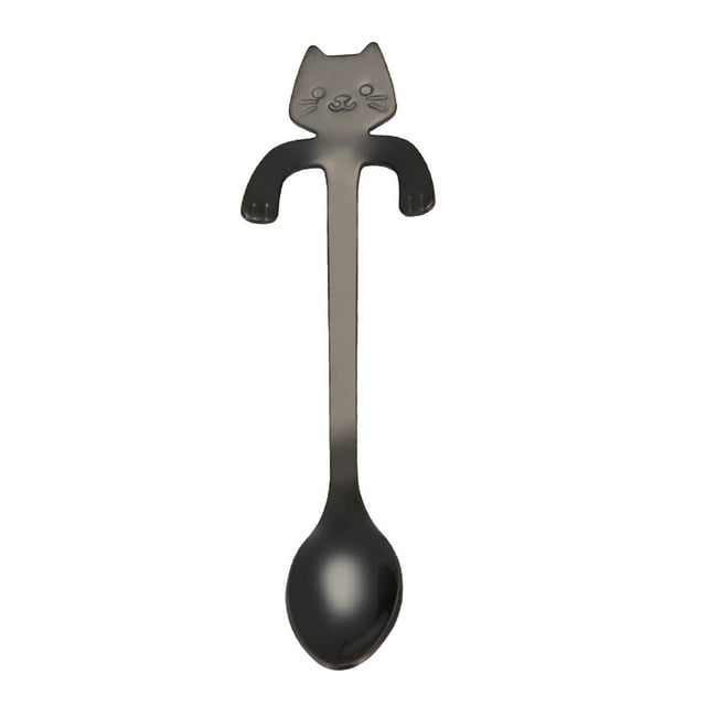 Cat Spoon Short Handle Spoons Flatware Coffee Drinking Tools Kitchen Gadge