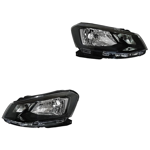 Par de Faros Gol 2017 A 2018 Volkswagen TYC Filo negro