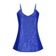 thumbnail image 2 of Turilly Sequin Tops for Women Sparkly Summer Tank Top for Club Solid Color Boat Neck Camis Tops, 2 of 7