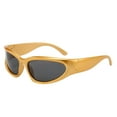thumbnail image 2 of ibiyuan Aviator Sunglasses for Women Men Unisex Vintage Rectangle Wrap Around Sunglasses Mirrored Lens Cycling Sports Glasses For Women Men, 2 of 3