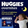 thumbnail image 2 of 2X - Huggies OverNites Baby Diapers Size 4 (22-37 lbs), 2 of 5