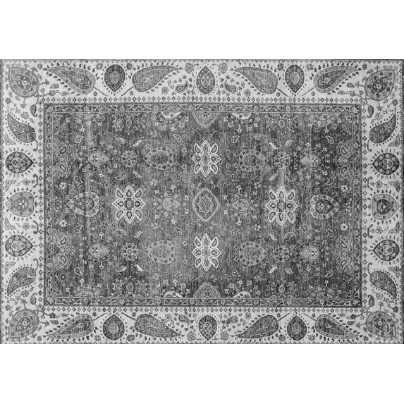 Ahgly Company Indoor Rectangle Oriental Gray Traditional Area Rugs, 2' x 4'
