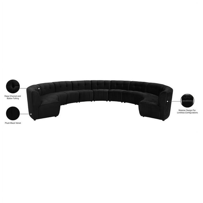 Meridian Furniture Limitless Modular Velvet Sofa Meridian Furniture Limitless Modular Velvet Sofa
