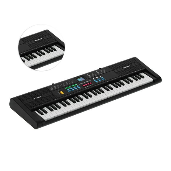 Clavier Piano, 6 Chansons de Démonstration Composants Électroniques Clavier Électrique 61 Touches avec USB pour Studio pour Piano Multifonctionnel