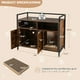 thumbnail image 5 of JJUN Cat Litter Box Enclosure - Cat Washroom Hidden Furniture with Front Entry, Scratcher, 2-Door Storage Cabinet, 2 Compartments, Air Vents, Metal Frame, Wooden Pet Crate House (Rustic Brown), 5 of 19