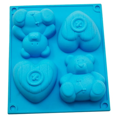 

Silicone Bear Love Bakeware Cake Mold Cartoon Bear Love DIY Baking Tools Silicone round Cake Pan Cereal Molds 6x4 Cake Pan round Stainless Containers for Hot Chocolate Stainless Steel Baking Tray with