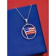 thumbnail image 2 of Dorunmo Independence Day Necklace Women's 925 Sterling Sliver Patriot Pendant Round USA Flag Necklaces 4th of July Jewelry Gift, 2 of 6