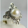 thumbnail image 4 of Navya Craft Freshwater Pearl 925 Sterling Silver Handmade Women Statement Ring, Pearl Jewelry Size 12.0, 4 of 4