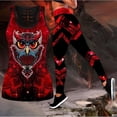 thumbnail image 1 of Yoga Suit Vest And Leggings Moisture Wicking Sunflower Moon Design Sport Fitness Home Gym Tight, 1 of 2