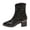 Black, variant on Rokment Women's Mid Calf Dress Boots with Fleece Lined Winter Warm Retro Casual Leather Buttons Chunky Block High Heels Short Dressy Snow Booties for Business Office