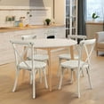 thumbnail image 2 of VINGLI Plastic Dining Chairs Set of 6, Stackable Patio Dining Chairs with X Back, Waterproof Kitchen & Dining Room Chairs for Indoor-Outdoor, Capacity 400 lbs, Cream White, 2 of 7