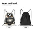 thumbnail image 2 of Lafuoo Whimsical Owl On Branch Pattern Drawstring Pocket, Adjustable Shoulder Strap Storage Bag Suitable for Men and Women-Medium, 2 of 7