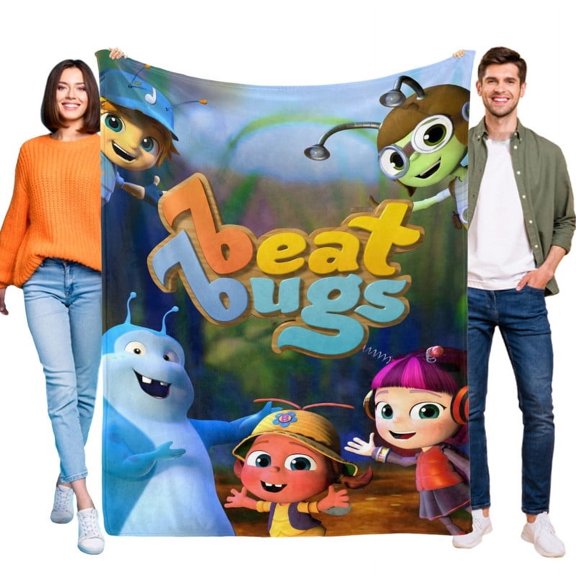 Beat Bugs Cartoon Blanket Soft Throw Blanket Micro Fleece Fuzzy Blankets Thin Bed Couch Decor Adult Nap Bedroom Car All Season Birthday Gifts 30"X40"