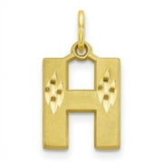 10k Yellow Gold Initial H Charm 10C768H