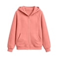 thumbnail image 3 of MexChoioe Boys and Girls Zip Up Hoodie Long Sleeve Hooded Sweatshirt Relaxed Cut Pockets Fall Winter Daily Wear Hooded Zip Jacket for kids, 3 of 7