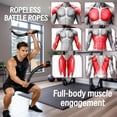 thumbnail image 2 of 2Pcs Ropeless Battle Ropes for HIIT, Cardio, Strength & Low-Impact Training, Portable Weighted Home Gym Equipment Non-Slip Handle, Cordless Battle Ropes for Men & Women, Upgrad Battle Rope with Bag, 2 of 8