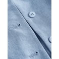 thumbnail image 5 of Blue Mid-Length Shirt Dress With Notch Lapel, Belted Waist, And Short Sleeves, 5 of 5