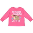 thumbnail image 3 of Inktastic My Great Grandma Loves Me with Sloth and Hearts Boys or Girls Long Sleeve Toddler T-Shirt, 3 of 5