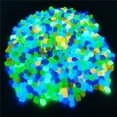 thumbnail image 3 of JANGSLNG 100Pcs Decorative Pebbles Colorful Glow in Dark Aquarium Landscaping 14mm Luminous Courtyard Paving Natural Crystals Rocks Garden Decoration, 3 of 8