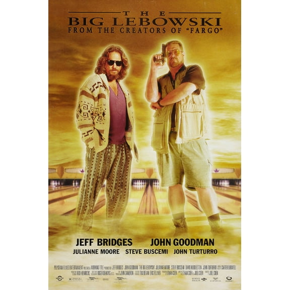 Big Lebowski The Movie Poster Wall Metal Sign 8Inx 12In Metal Print 8x12 Square Adults Best Posters