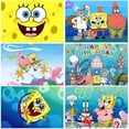 thumbnail image 2 of Panel de fondo para fiesta de Bob Esponja, fotografía, decoración de cumpleaños para niños y niños, fondo para fiesta, pancarta con foto de Patricio Estrella, regalo de decoración, 2 of 5