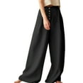 thumbnail image 2 of Gvmfive Women Casual Solid Color Palazzo Loose Pants Pockets Wide Leg Trousers, 2 of 3