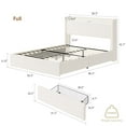 thumbnail image 3 of Yiwa Cloud Upholstered Platform Bed, LED Headboard with USB Port, Four Storage Drawers, No Box Spring Required, 3 of 8