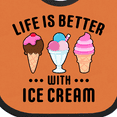 thumbnail image 4 of Inktastic Life is Better with Ice Cream Boys or Girls Baby Bib, 4 of 4