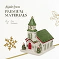 thumbnail image 4 of Spode Christmas Tree Miniature Village Figural Decoration, LED Lighted Village Set, Ceramic Holiday Decor & Dolomite Collectible, Charming Indoor Display Piece Decor (Church), 4 of 6
