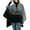 Black, variant on Xfvqtps Women Cape with Belt Gradient Color Irregular Knitting Warm Loose Windproof Coldproof Warm Winter Long Coat Navy
