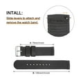 thumbnail image 4 of Black Nylon Watch Band 20mm Width Durable Nylon Strap with Silver Buckle, Canvas Watchband, 4 of 6