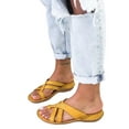 thumbnail image 3 of Tenmix Women's Ladies Wedges Casual Orthopedic Sanals Toe Ring Sandals Flat Slippers Beach Shoes, 3 of 4