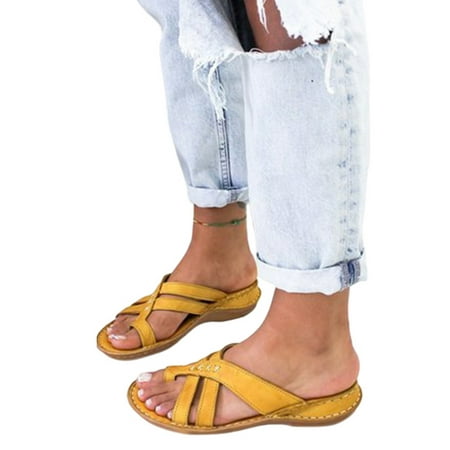 

Lacyhop Womens Sandals Open Toe Breathable Sandals Platform Heel White