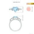 thumbnail image 5 of ANGARA Natural 1.4 ct Aquamarine Engagement Ring with Diamonds in 925 Sterling Silver for Women (Size-8mm) | March Birthstone, Anniversary, Jewelry Gift for Women | Natural Aquamarine Ring, 5 of 9