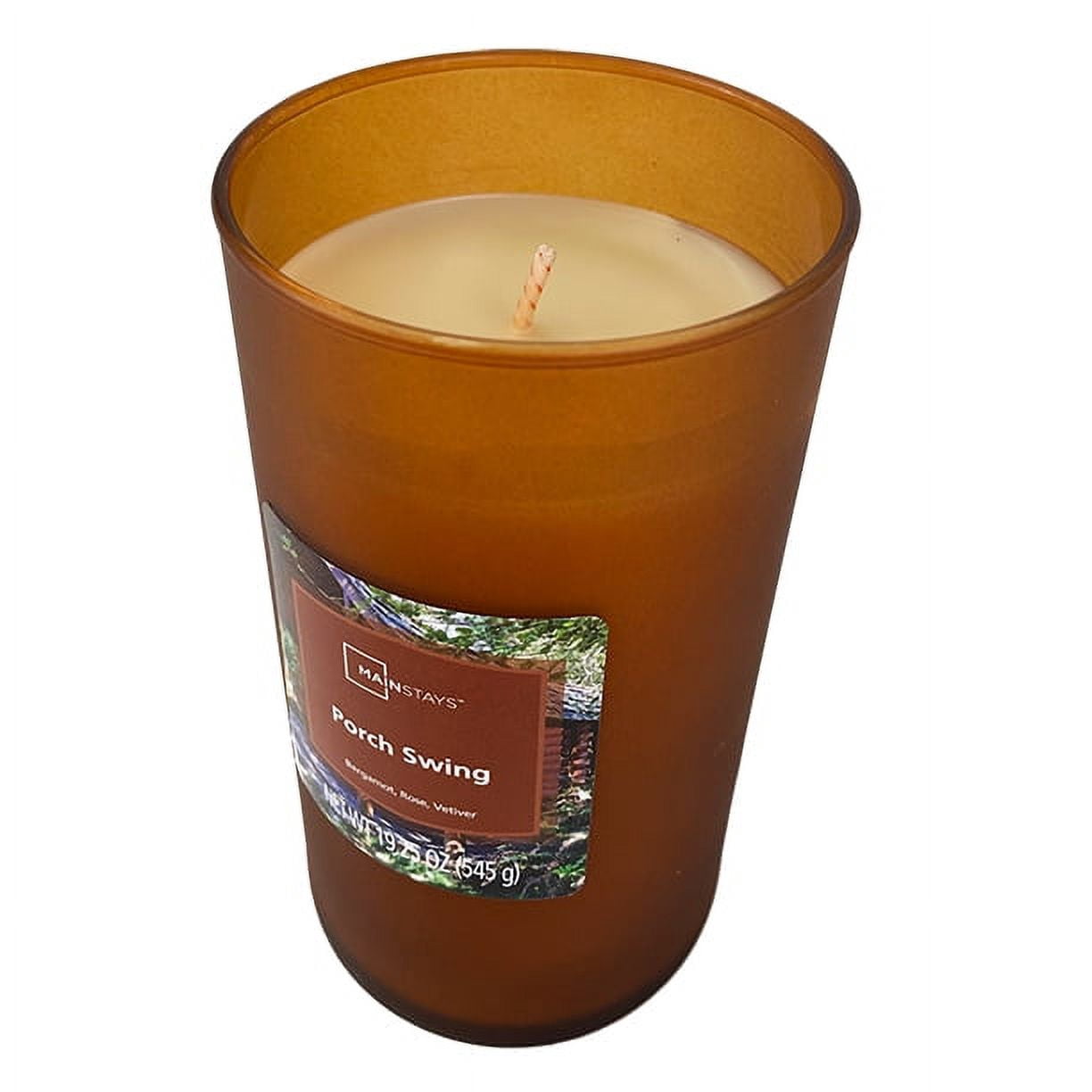 Mainstays Porch Swing Scented Single-Wick Frosted Jar Candle, 19.25 oz.