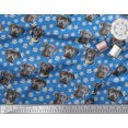 thumbnail image 4 of Soimoi Polyester Crepe Fabric Lotus & Dog Face Printed Fabric 1 Yard 52 Inch Wide, 4 of 5