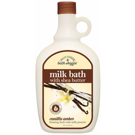 Moisturizing Foam Bath - Village Naturals Bath Shoppe Vanilla Amber Moisturizing Milk Bath, 28 Oz