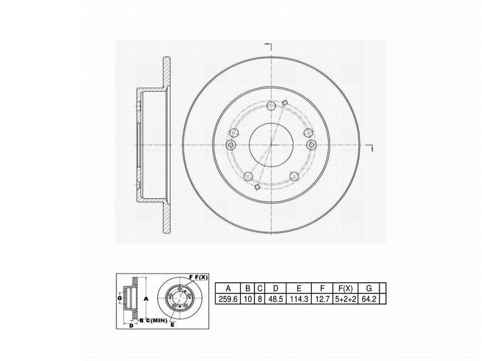 Winstop Brake Rotor, Rear WS238836, Honda Civic 2005-2004