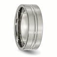 thumbnail image 4 of Titanium Grooved 8mm Brushed and Polished Band Size 13, 4 of 6
